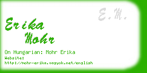 erika mohr business card